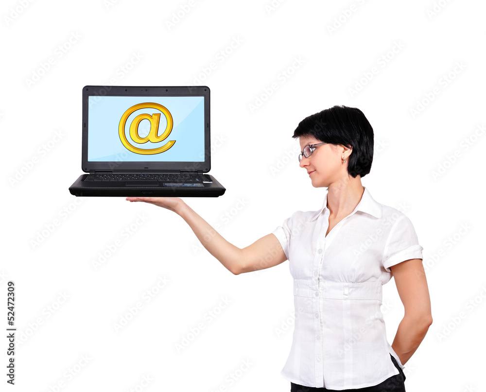 laptop with email icon laptop with email icon