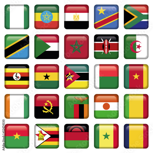 African Flags Square Icons