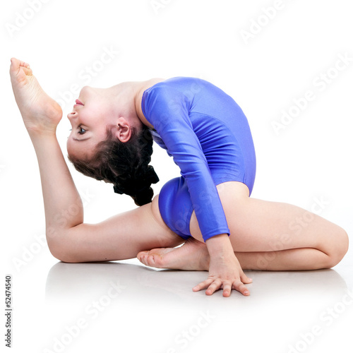 Tableau sur toile young girl doing gymnastics