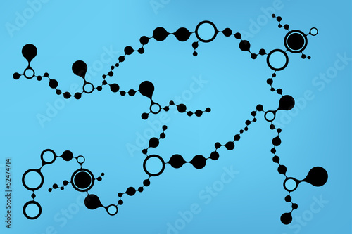 Futuristic background with molecules blue, eps10