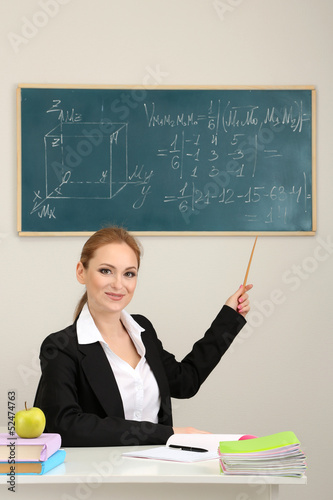 Portrait of teacher woman w...