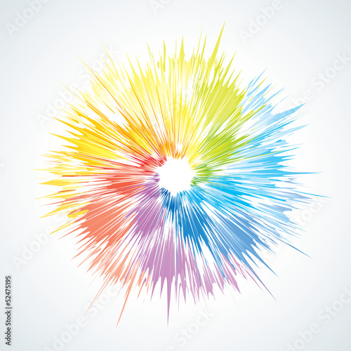 Abstract Infinite raibow explosion sign