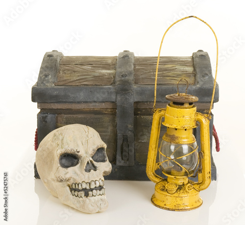 treasure chest and skull photo
