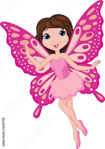Illustration of cute fairy cartoon
