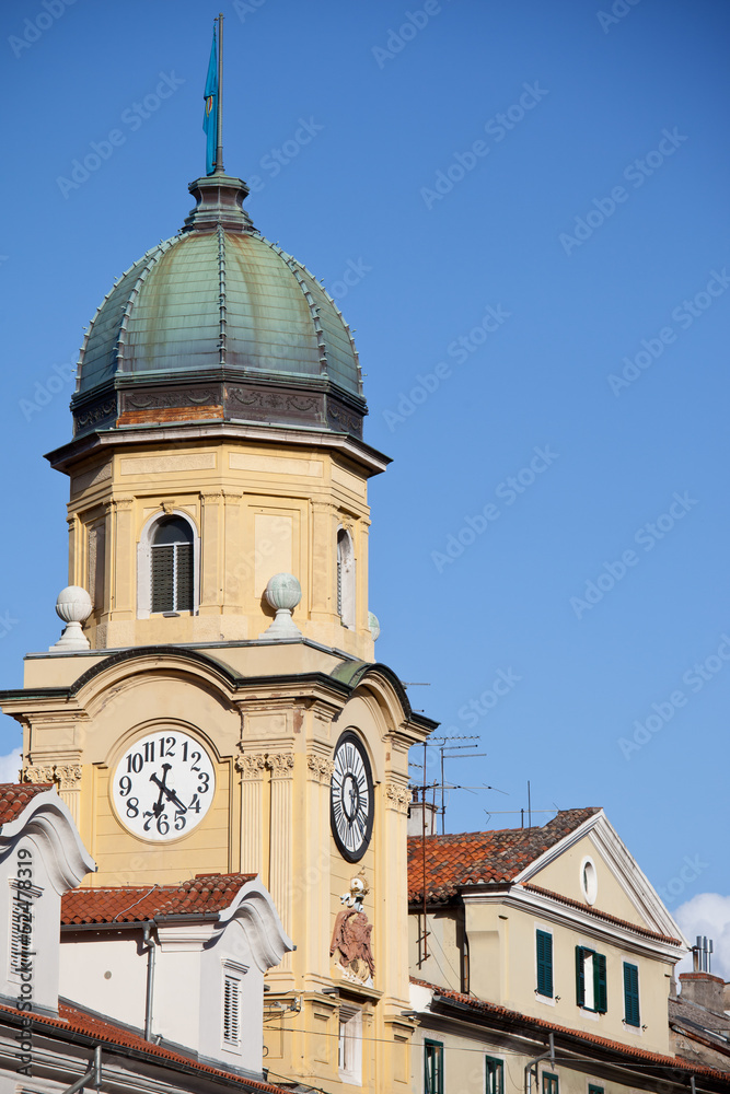 Clock Tower in Rijeka, Croatia