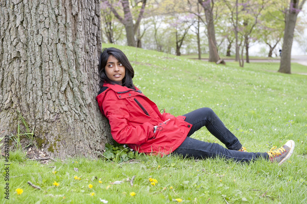 teenage girl in outdoors teenage girl in outdoors