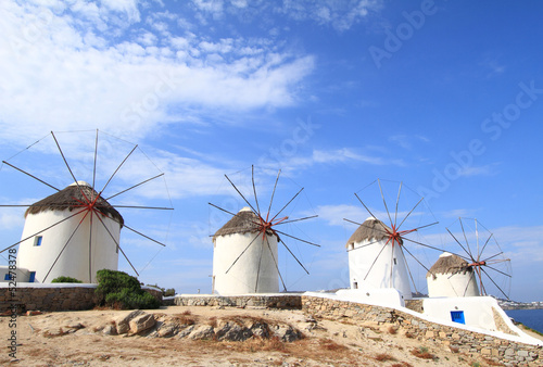 Windmills of Mykonos island in Greece