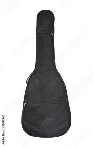 Guitar case on white background