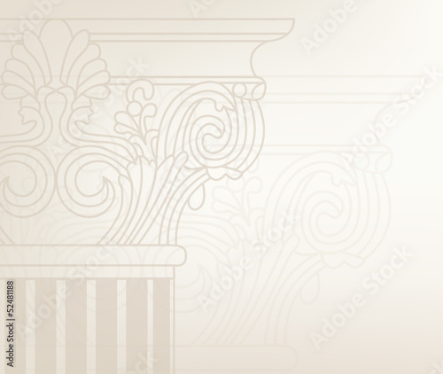 old-style greece column. eps10 vector illustration