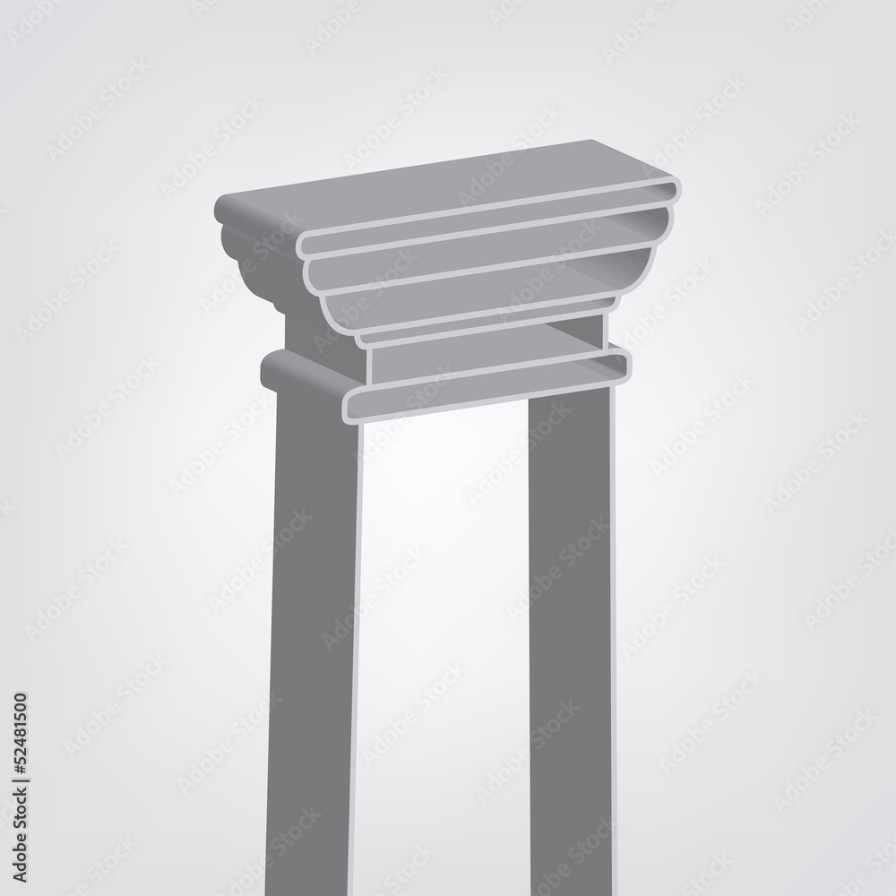 3d-style greece column. eps10 vector illustration 3d-style greece column. eps10 vector illustration