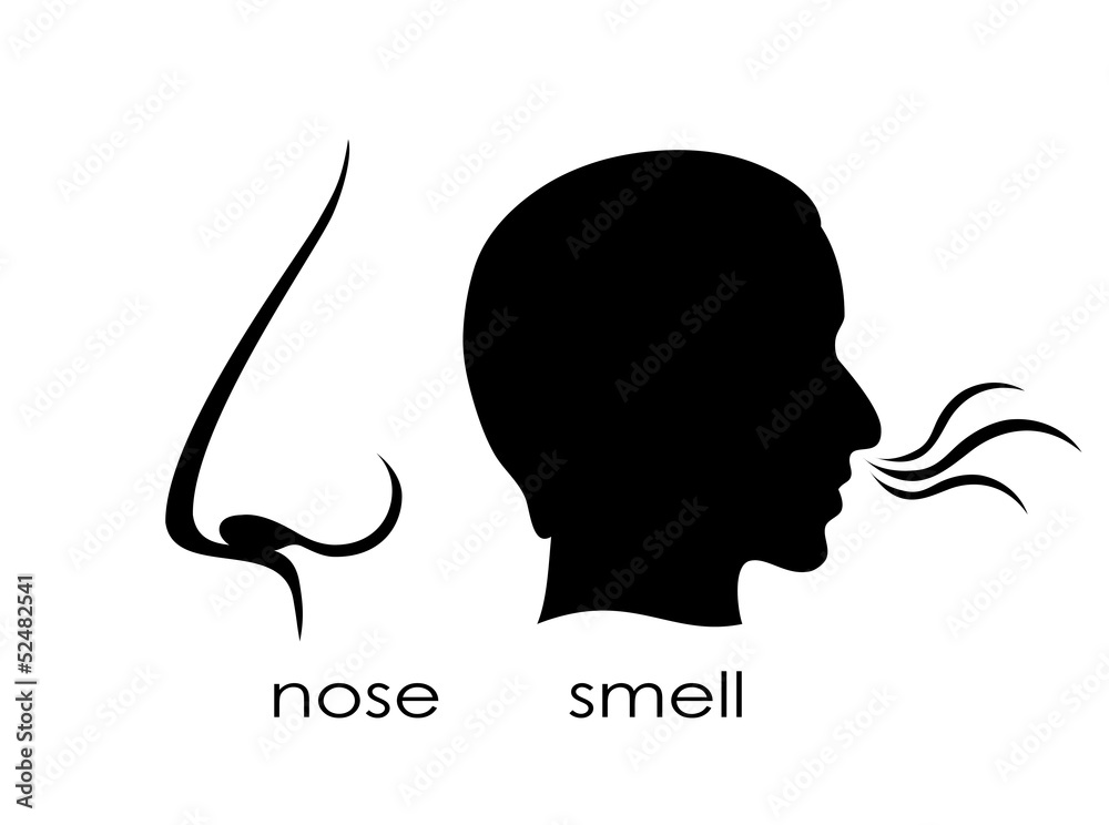 Sense of smell symbol - obrazy, fototapety, plakaty 