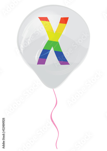 Gay flag alphabet - X