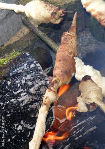 stockbrot zubereiten photo