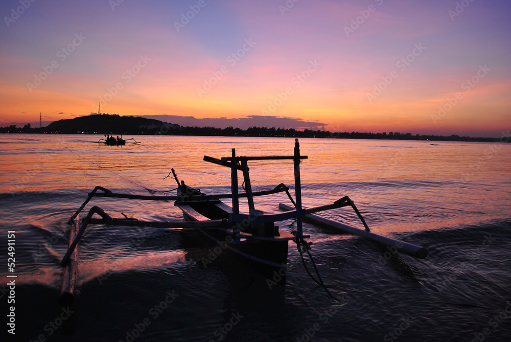Sunset at Gili Meno island