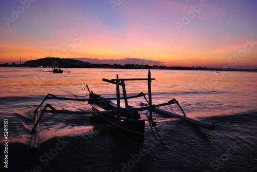 Obraz na płótnie Sunset at Gili Meno island w salonie