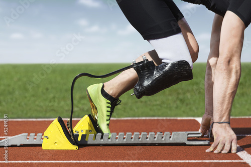 Plakat disabled sprinter start block