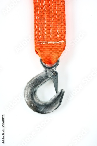 The tow rope on a white background