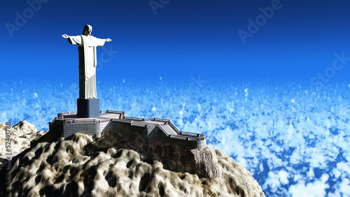 Famous statue of the Christ the Reedemer, in Rio de Janeiro, photo