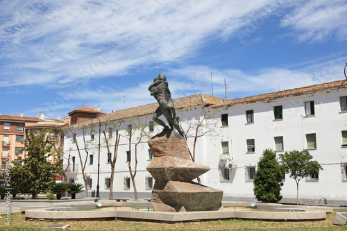 Monument to the lovers in andalusian town Antequera, Spain
