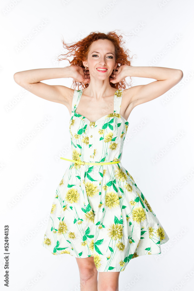 beautiful and young woman on an isolated white background beautiful and young woman on an isolated white background
