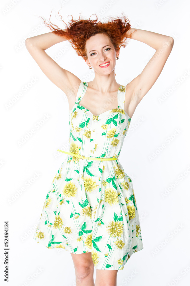 beautiful and young woman on an isolated white background beautiful and young woman on an isolated white background