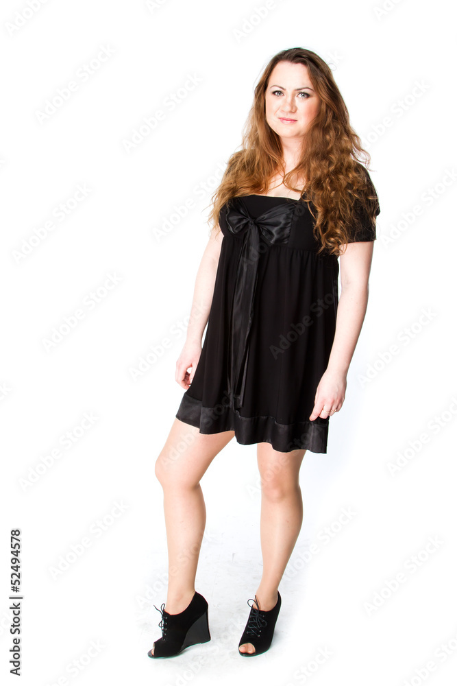 beautiful and young woman on an isolated white background beautiful and young woman on an isolated white background
