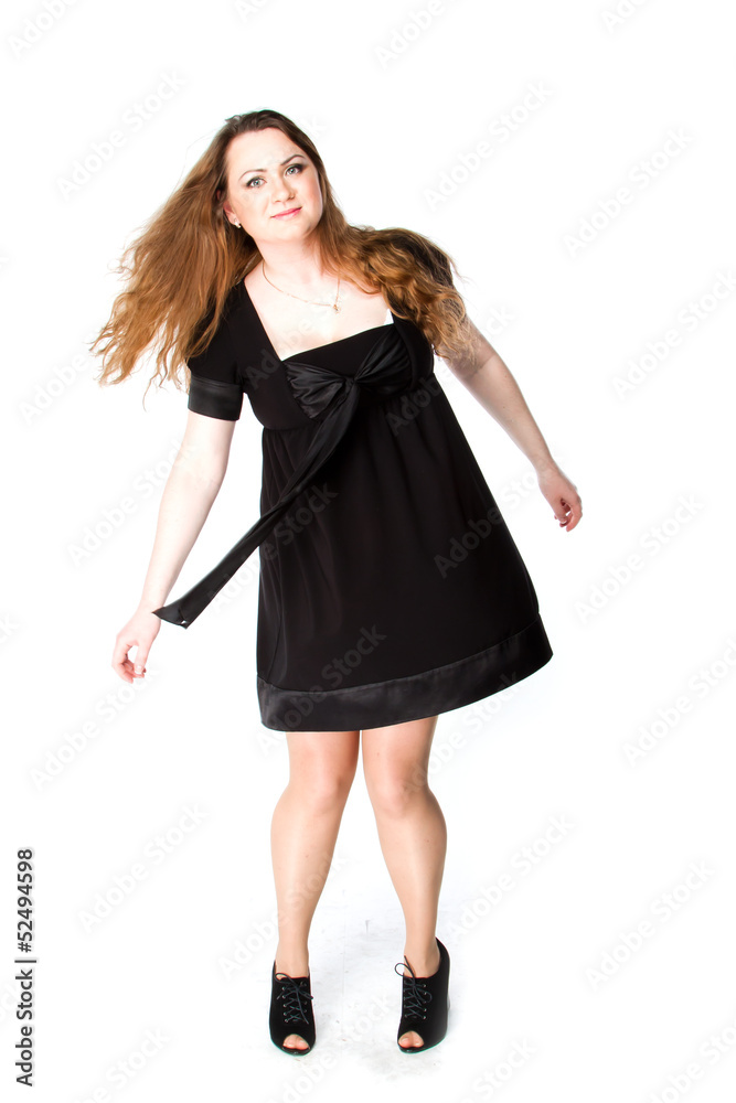 beautiful and young woman on an isolated white background beautiful and young woman on an isolated white background