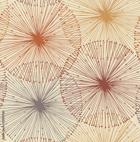 Sandy and orange radial elements