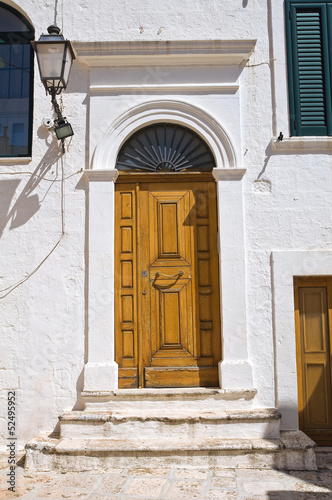 Wooden door. Ceglie Messapica. Puglia. Italy.