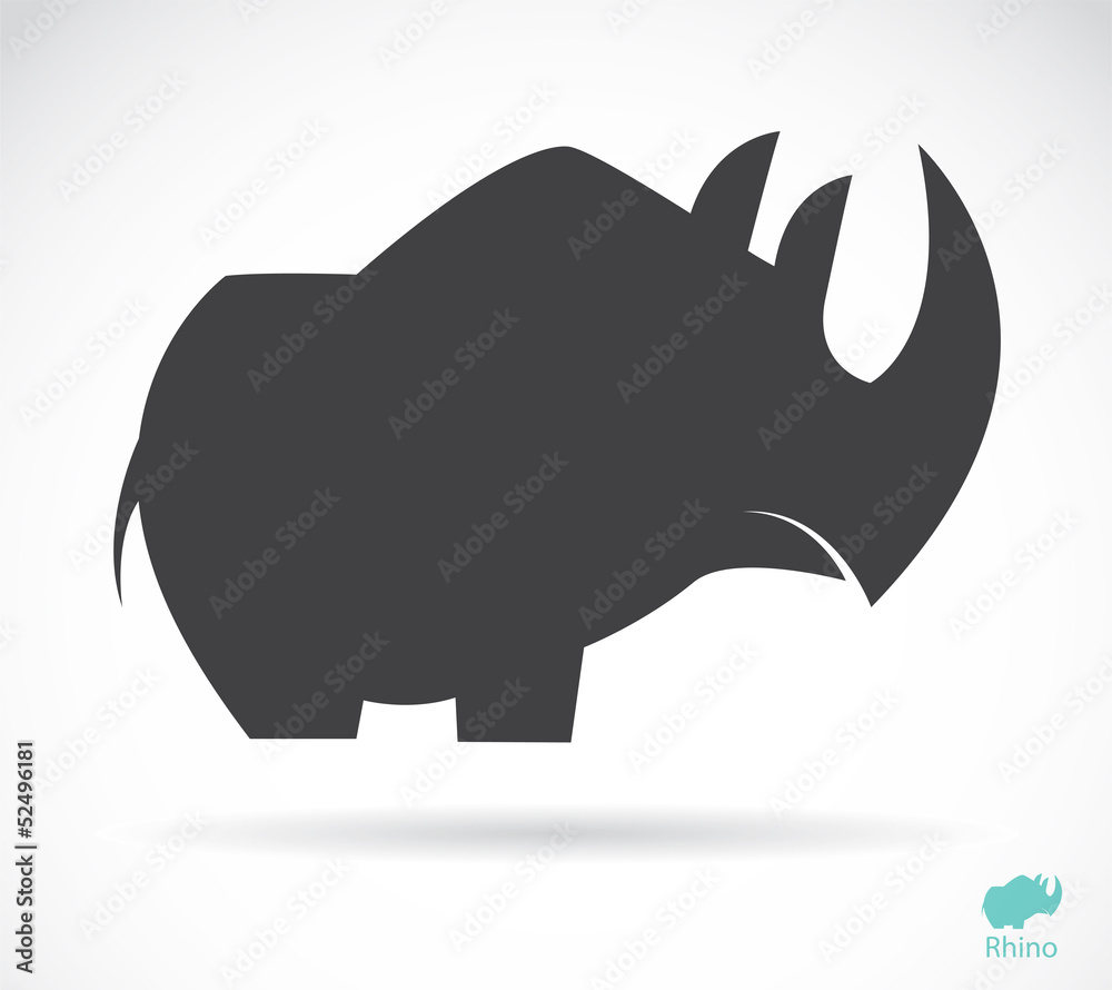 Vector image of an rhino on white background Vector image of an rhino on white background