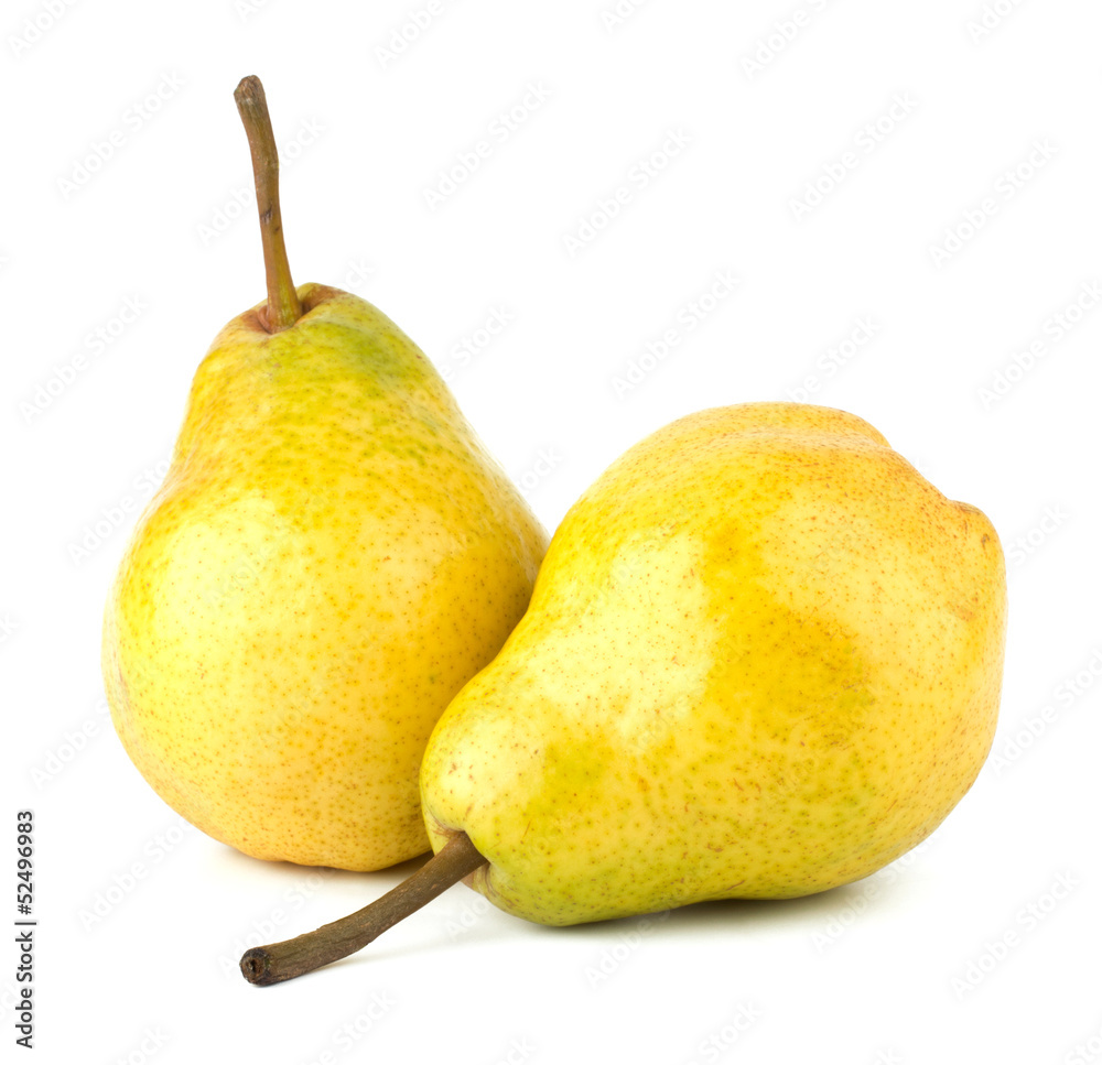 fresh pears half isolated on white background fresh pears half isolated on white background