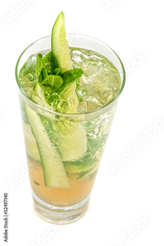 cocktail with cucumber