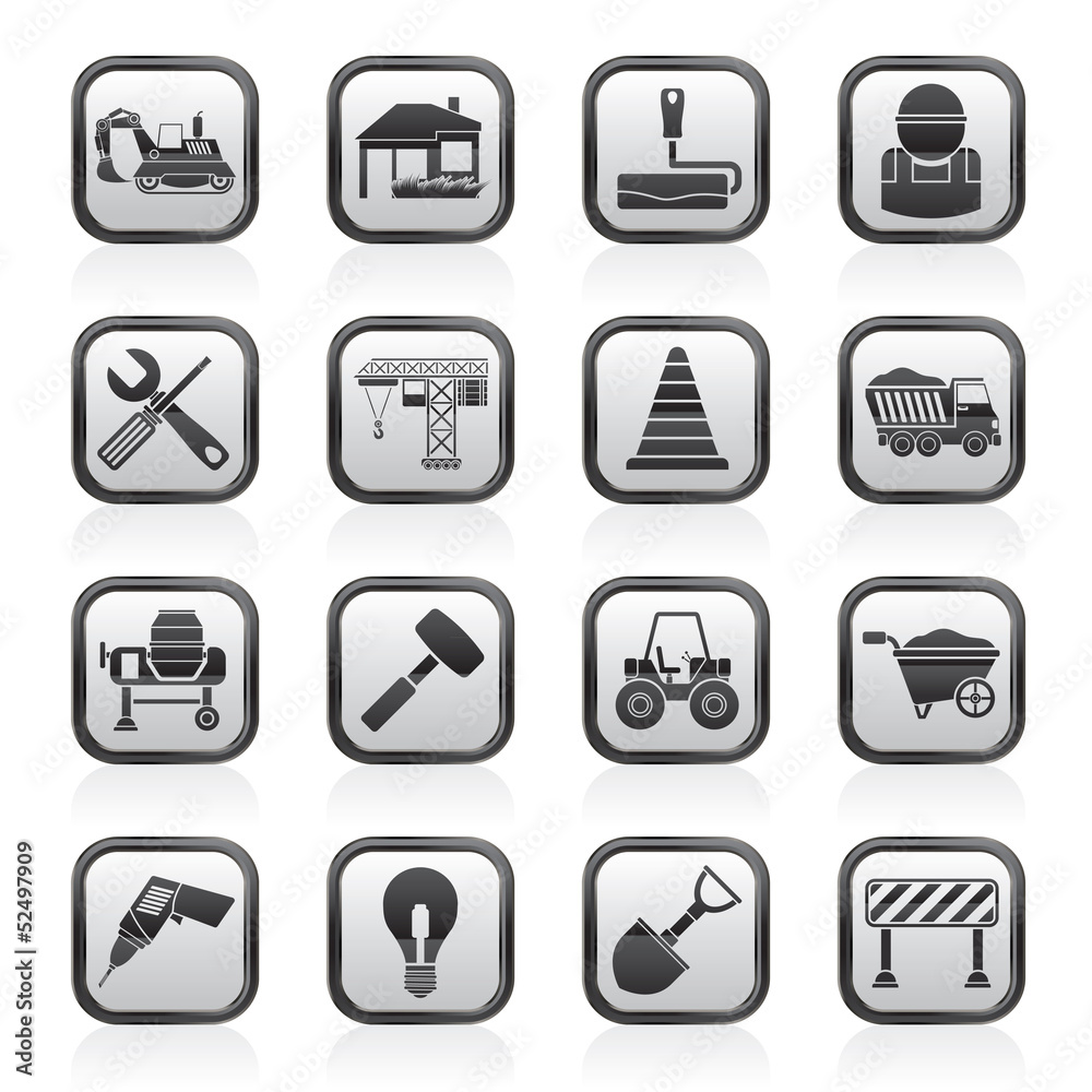 Building and construction icons - vector icon set Building and construction icons - vector icon set