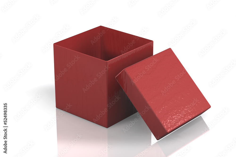 Fototapeta premium Kiste Karton Rot
