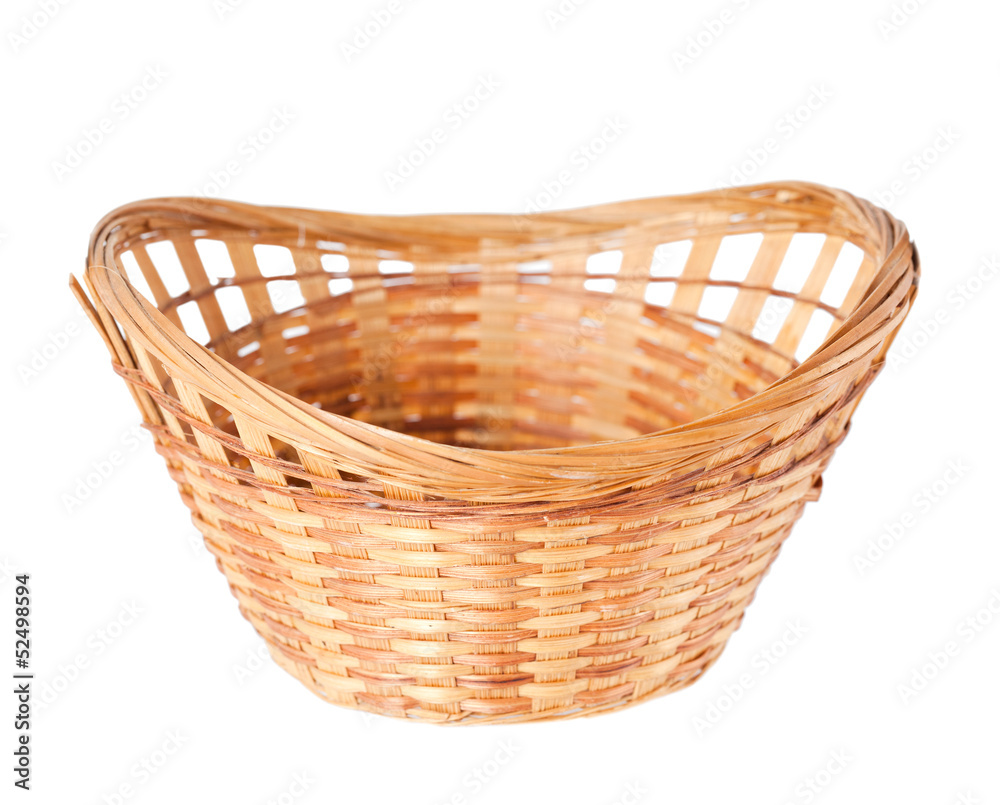 Obraz premium The wattled basket is isolated on a white background