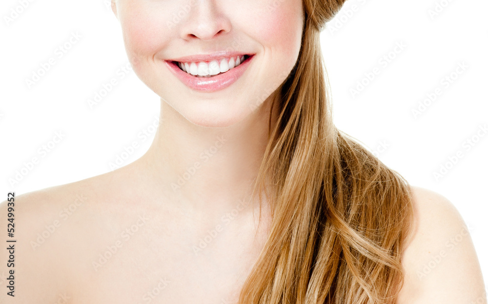 Beautiful smile of a young woman Beautiful smile of a young woman