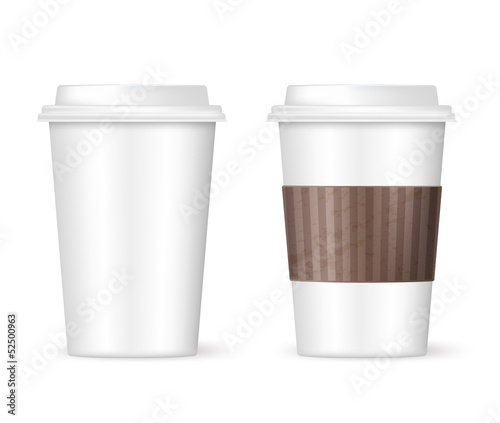 two coffee cups to go