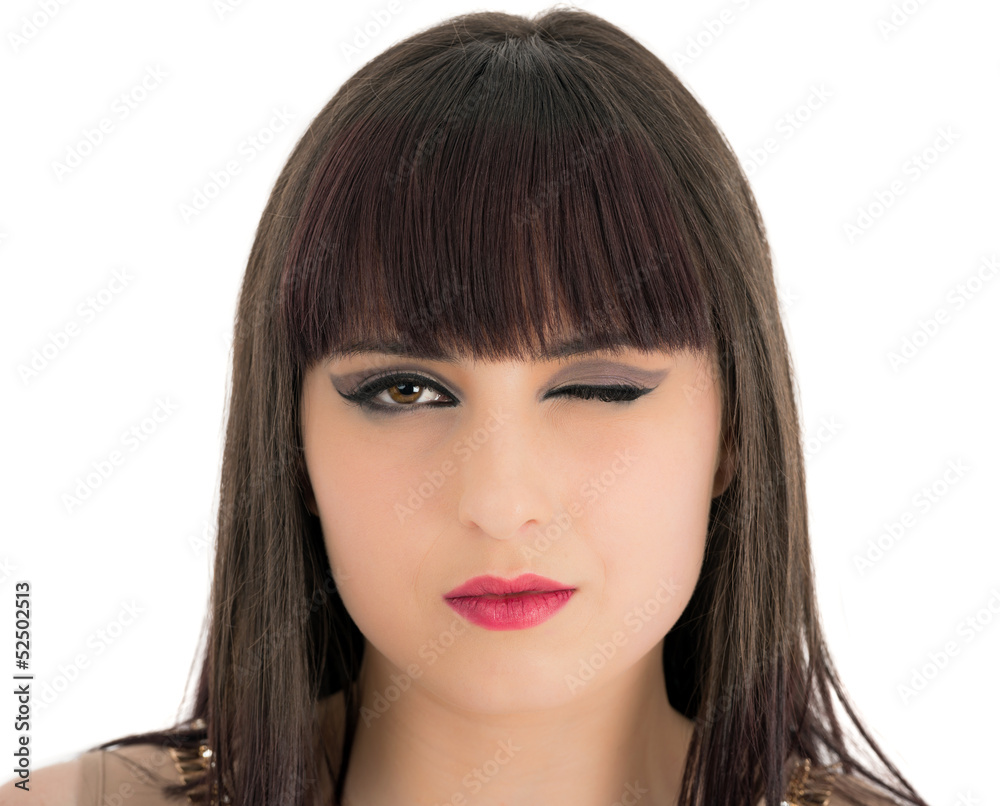 Beautiful woman with long brown hair.Pportrait of a fashion mode Beautiful woman with long brown hair.Pportrait of a fashion mode