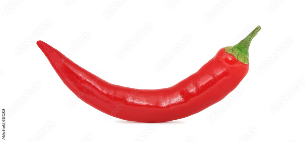 Close-up view on whole red chilli pepper (isolated) Close-up view on whole red chilli pepper (isolated)