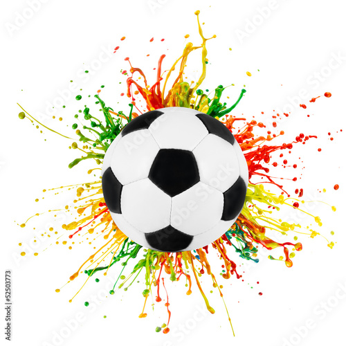 colorful splash with sport ball