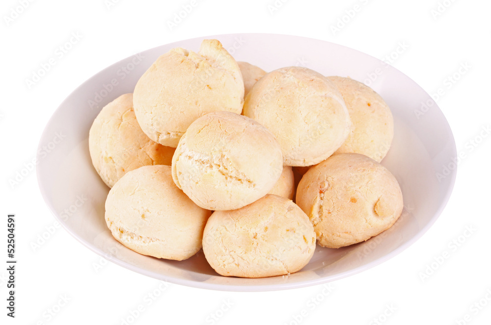 Plate of home-made pan de yuca, the Ecuadoruan cheese bread Plate of home-made pan de yuca, the Ecuadoruan cheese bread