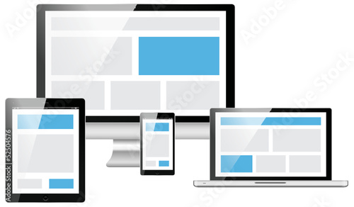responsive web design electronic devices vector