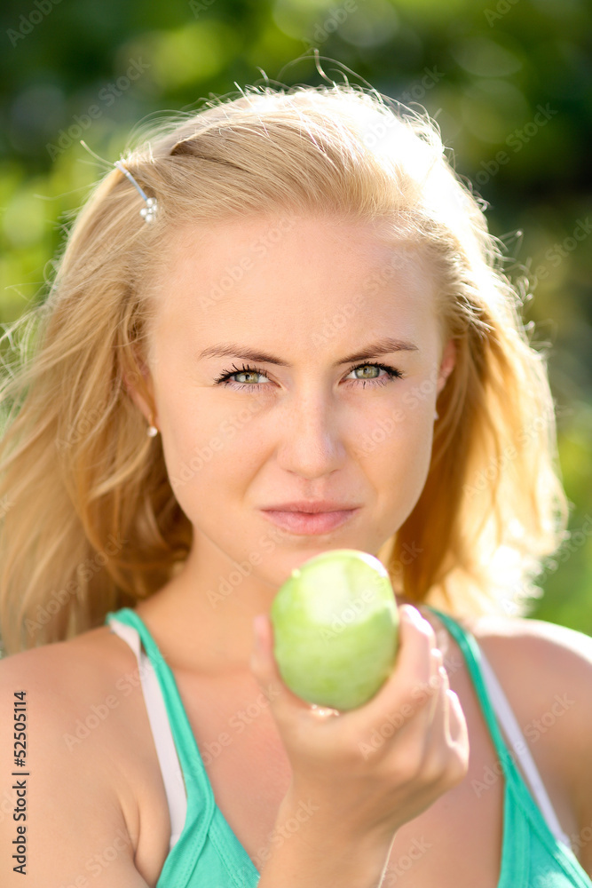 Young pregnant woman with long hair.