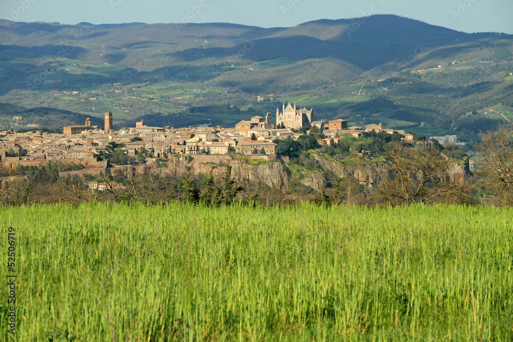 fantastic view of panorama of Orvieto town,Umbria