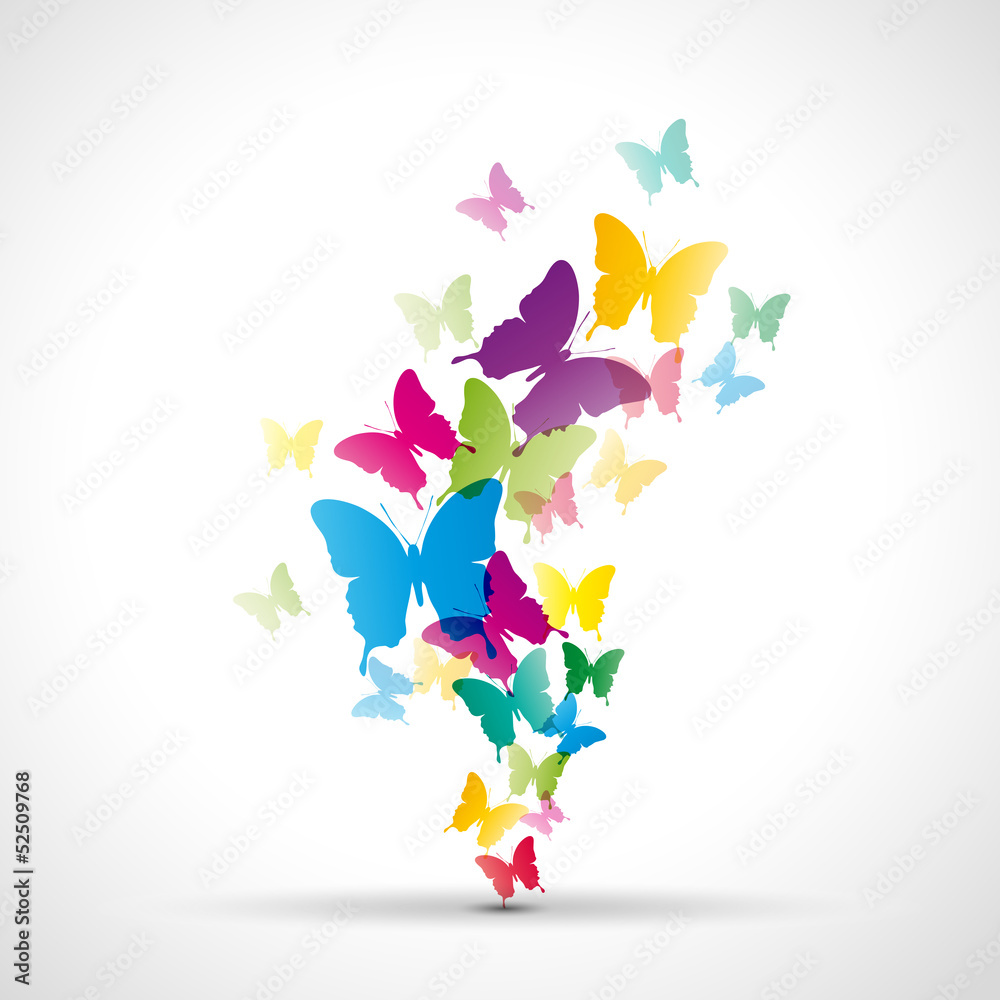 Abstract butterflies background # Vector