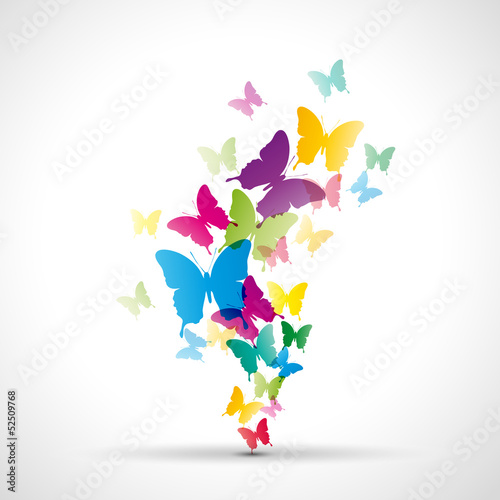 Carta da parati Farfalle - Carta da parati Abstract butterflies background # Vector