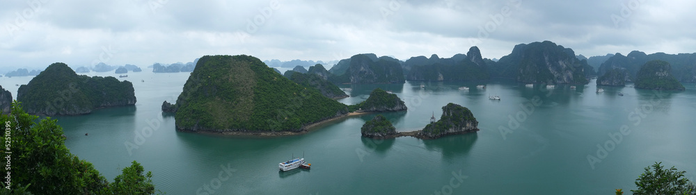 Panorama of Halong Bay