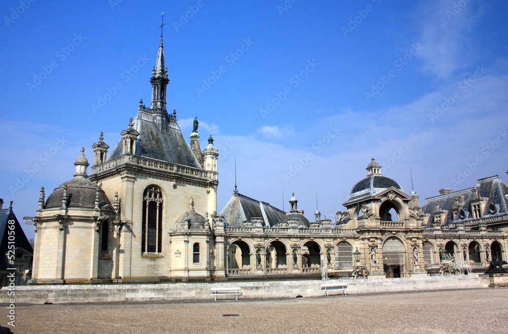Small Chantilly castle on the outskirts of Paris.