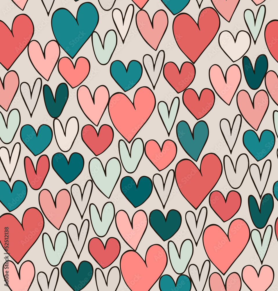Endless bright abstract love pattern Endless bright abstract love pattern