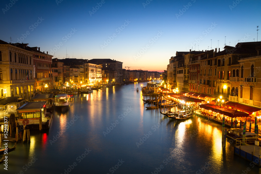 Canale Grande at dusk, Venice, Italy